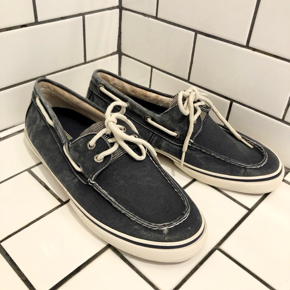 Sperry Men’s Size 9.5 Denim Blue & White Sailor Lace Loafers - Picture 5 of 5